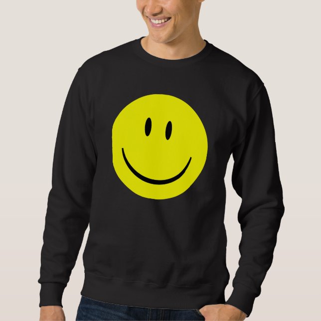 Klassisk Glad Ansikte Rollig Tröja Sweatshirt (Framsida)
