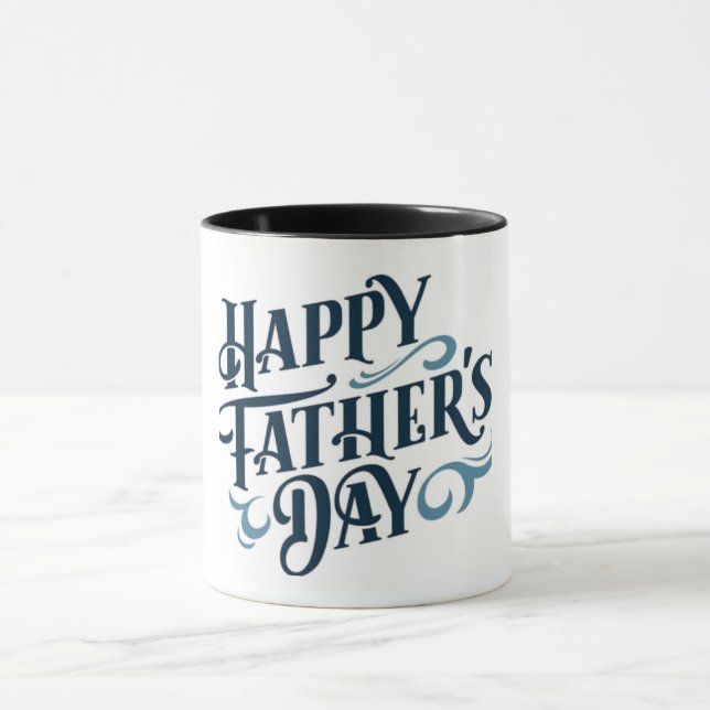 Klassisk Glad Fars Dag Mugg För Pappa | Retro Typ (Center)