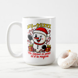 Klassisk Glad Jul Snemannemugg Elegant Festlig Kaffemugg