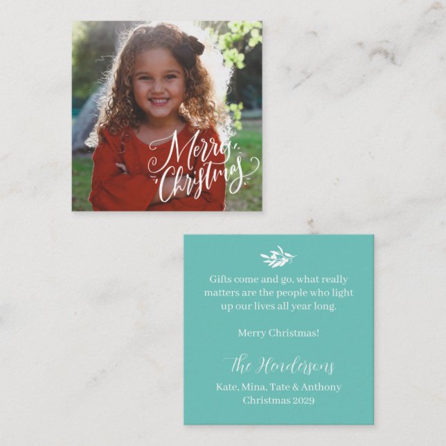 Klassisk God jul-BUDGET Anteckningskort (Fram/baksida)