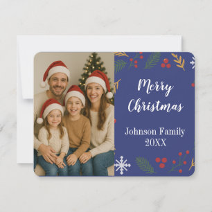 Klassisk God Jul Familj Holiday-kort Julkort