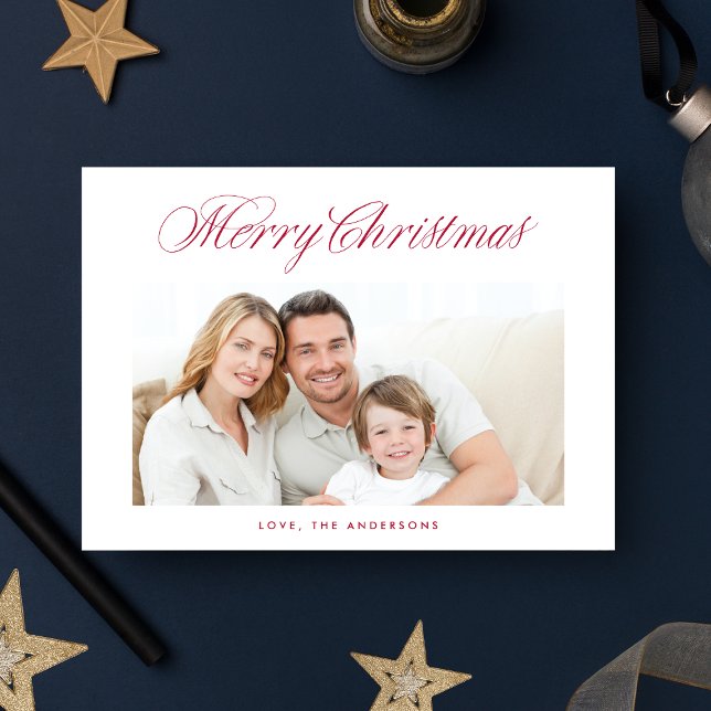 Klassisk God jul-kalligrafi Julkort (Skapare uppladdad)