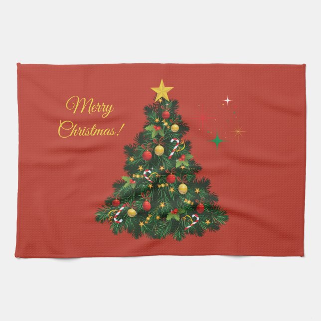 Klassisk God Jul Kökshandduk (Horisontell)