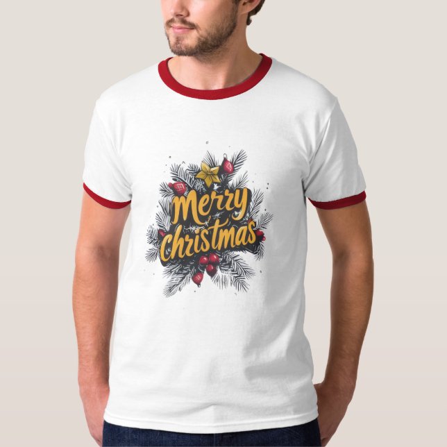Klassisk God Jul T-Shirt (Framsida)