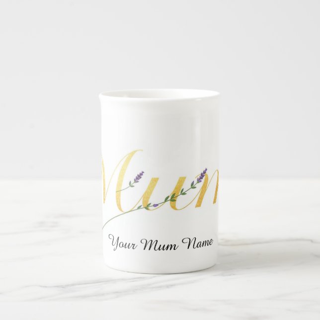 Klassisk Golden Mum Morsdagspresent Benporslin Mugg (Framsidan)