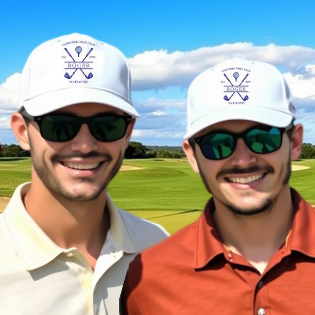 Klassisk Golf Klubb Namn Deep Blue Keps (Skapare uppladdad)