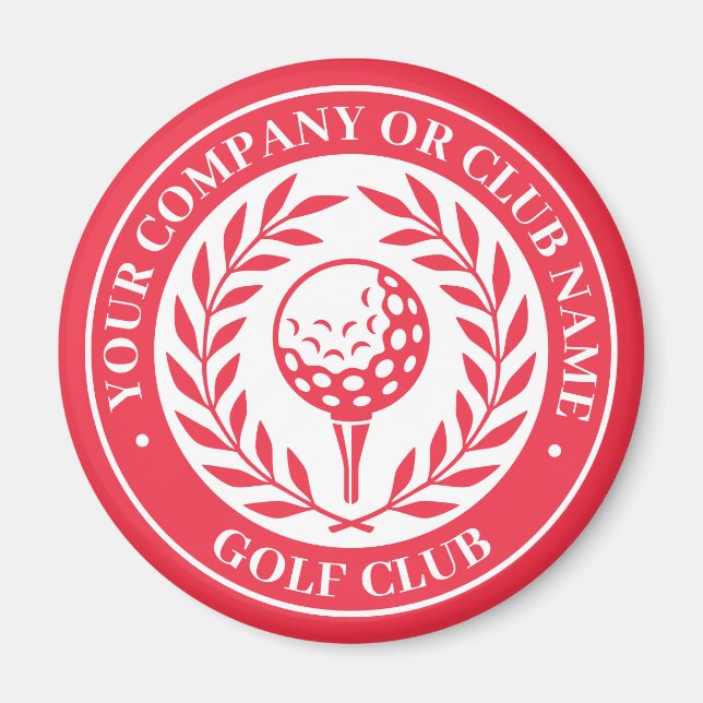 Klassisk Golf Personlig Namn Red Magnet (Framsidan)