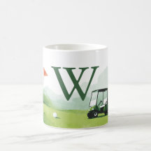 Klassisk golfbuggi med anpassad monogram
