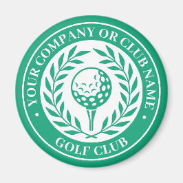 Klassisk golfsegerkrans med anpassat namn grön magnet