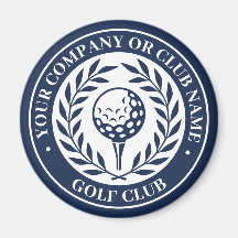 Klassisk golfsegerkrans med anpassat namn i marinb