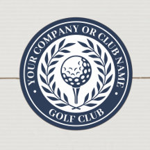 Klassisk golfsegerkrans med anpassat namn i marinb