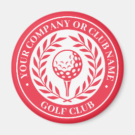 Klassisk golfsegerkrans med anpassat namn röd magnet