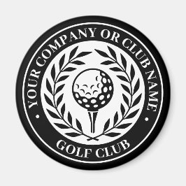 Klassisk golfsegerkrans med anpassat namn svart magnet