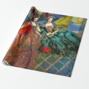 Klassisk gotisk tvilling whimsisk fjäril kvinna presentpapper