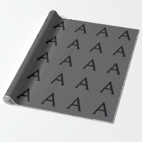 Klassisk Grå Enkel Monogram Lägg Till Namn Initial