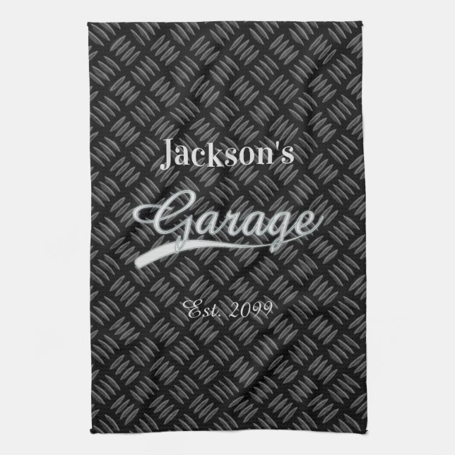 Klassisk grå garagehandduk för köket kökshandduk (Vertikal)