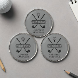Klassisk Grå Golfklubbspelare Namn