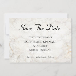 Klassisk Grått Marble Save Date Spara Datumet