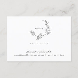 klassisk grått monogram webbplats QR CODE BACK brö OSA Kort