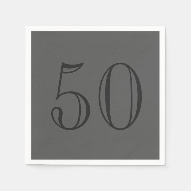 Klassisk Grått Personlig Napkin Pappersservett (Framsidan)