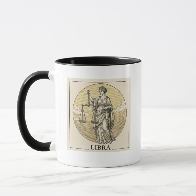 Klassisk Gravyr Zodiak Mugg - Vågen (Vänster)
