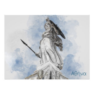 Klassisk greek statue Athena Fototryck
