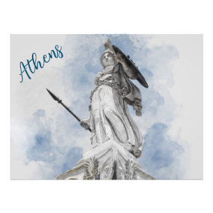 Klassisk greek statue Athena Fototryck