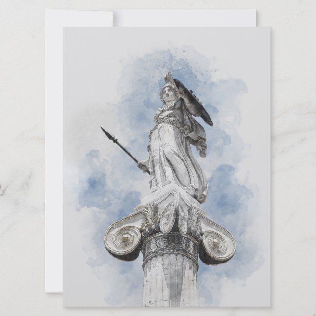 Klassisk greek statue Athena Inbjudningar (Framsida)