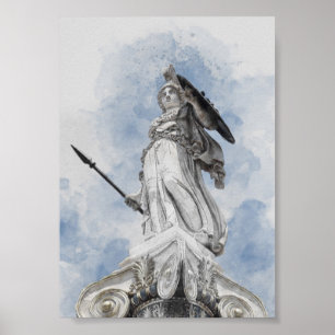 Klassisk greek statue Athena Poster
