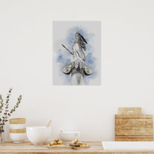 Klassisk greek statue Athena Poster