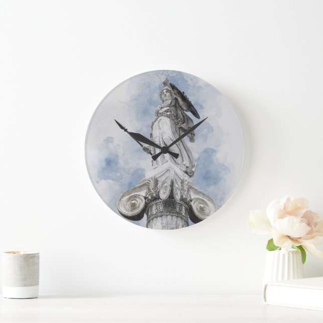 Klassisk greek statue Athena Stor Klocka (Hem)