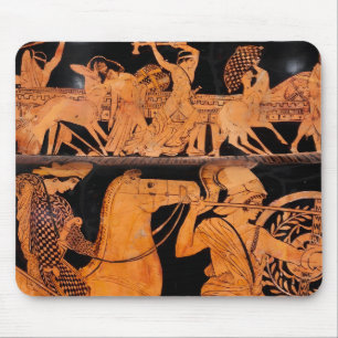 Klassisk grekisk antikisk slagg Röd-Figur-präst Musmatta