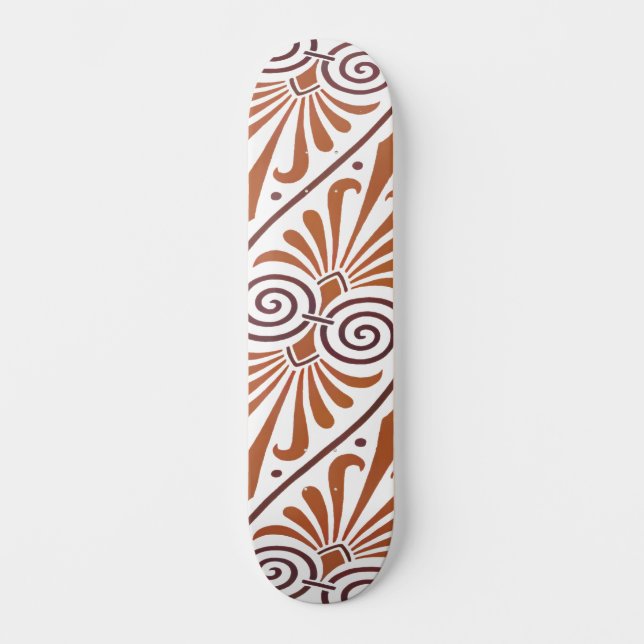 Klassisk grekisk elegans neutral mini skateboard bräda 18,5 cm (Framsida)