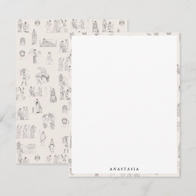 Klassisk grekisk historia i Grekland Mönster Anteckningskort (Fram/baksida)