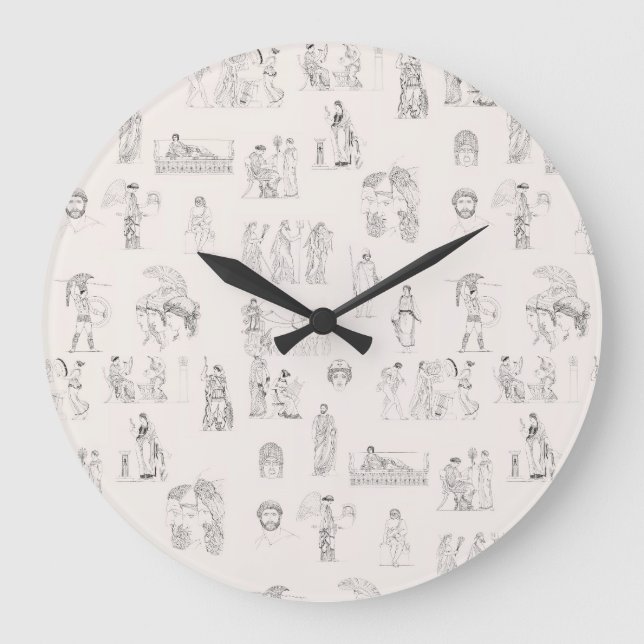 Klassisk grekisk historia i Grekland Mönster Stor Klocka (Framsida)