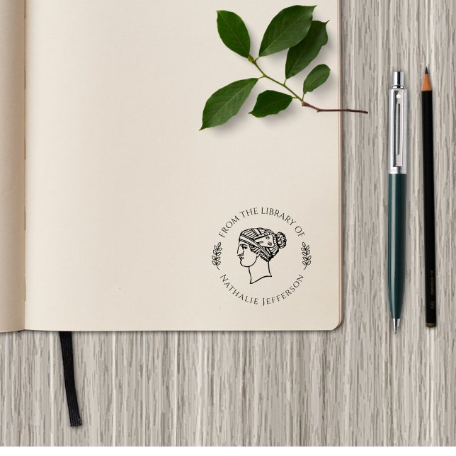 Klassisk grekisk kvinna från Bibliotek i Anpassnin Självfärgande Stämpel (Skapare uppladdad)