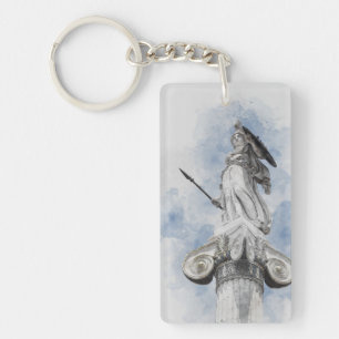 Klassisk grekisk staty Athena Keychain - Elegant
