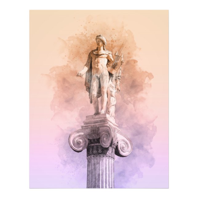 Klassisk grekstaty Apollo Fototryck (Framsidan)