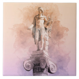 Klassisk grekstaty i Apollo Kakelplatta