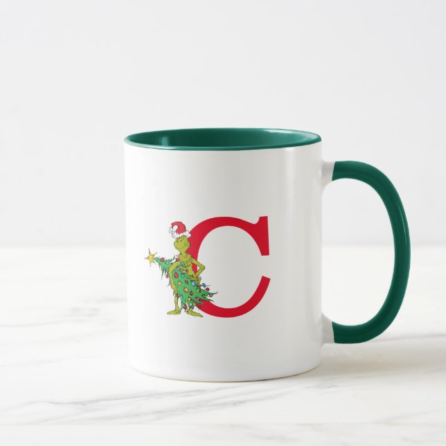 Klassisk Grinch | Busig monogram Mugg (Höger)