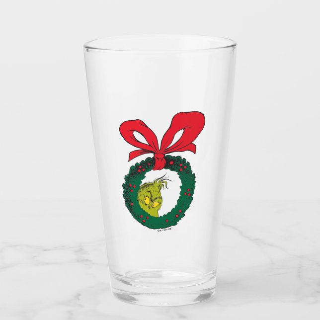 Klassisk Grinch | Julkrans Glaskopp (Framsida)