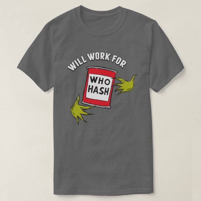 Klassisk Grinch | Kommer jobba för Vem som helst H Tee (Design framsida)