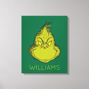 Klassisk Grinch   Lägg till familjens Namn Canvastryck