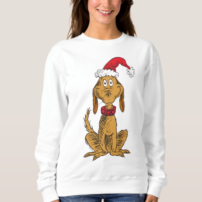Klassisk Grinch | Max - Santa Hat T Shirt (Framsida)