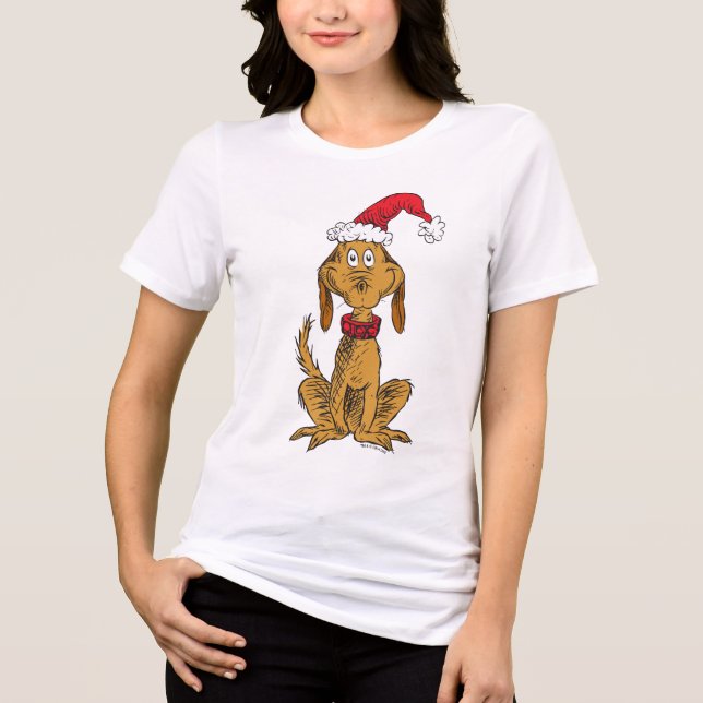 Klassisk Grinch | Max - Santa Hat T Shirt (Framsida)