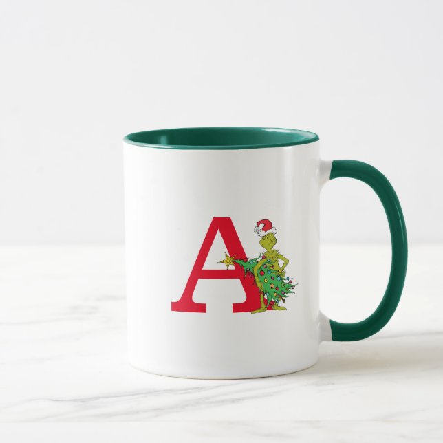 Klassisk Grinch | Naughty Monogram A Mugg (Höger)