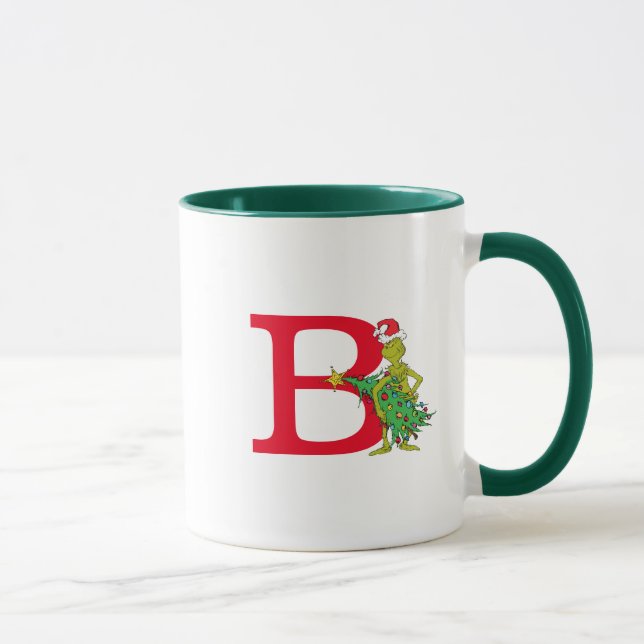 Klassisk Grinch | Naughty Monogram B Mugg (Höger)