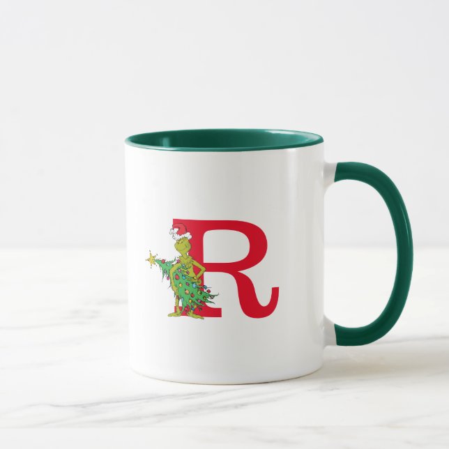 Klassisk Grinch | Naughty Monogram R Mugg (Höger)