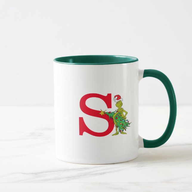 Klassisk Grinch | Naughty Monogram S Mugg (Höger)
