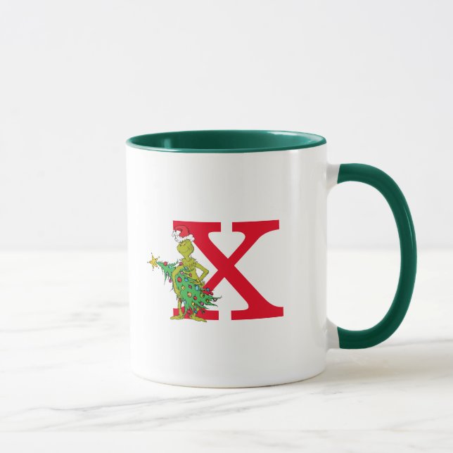 Klassisk Grinch | Naughty Monogram X Mugg (Höger)